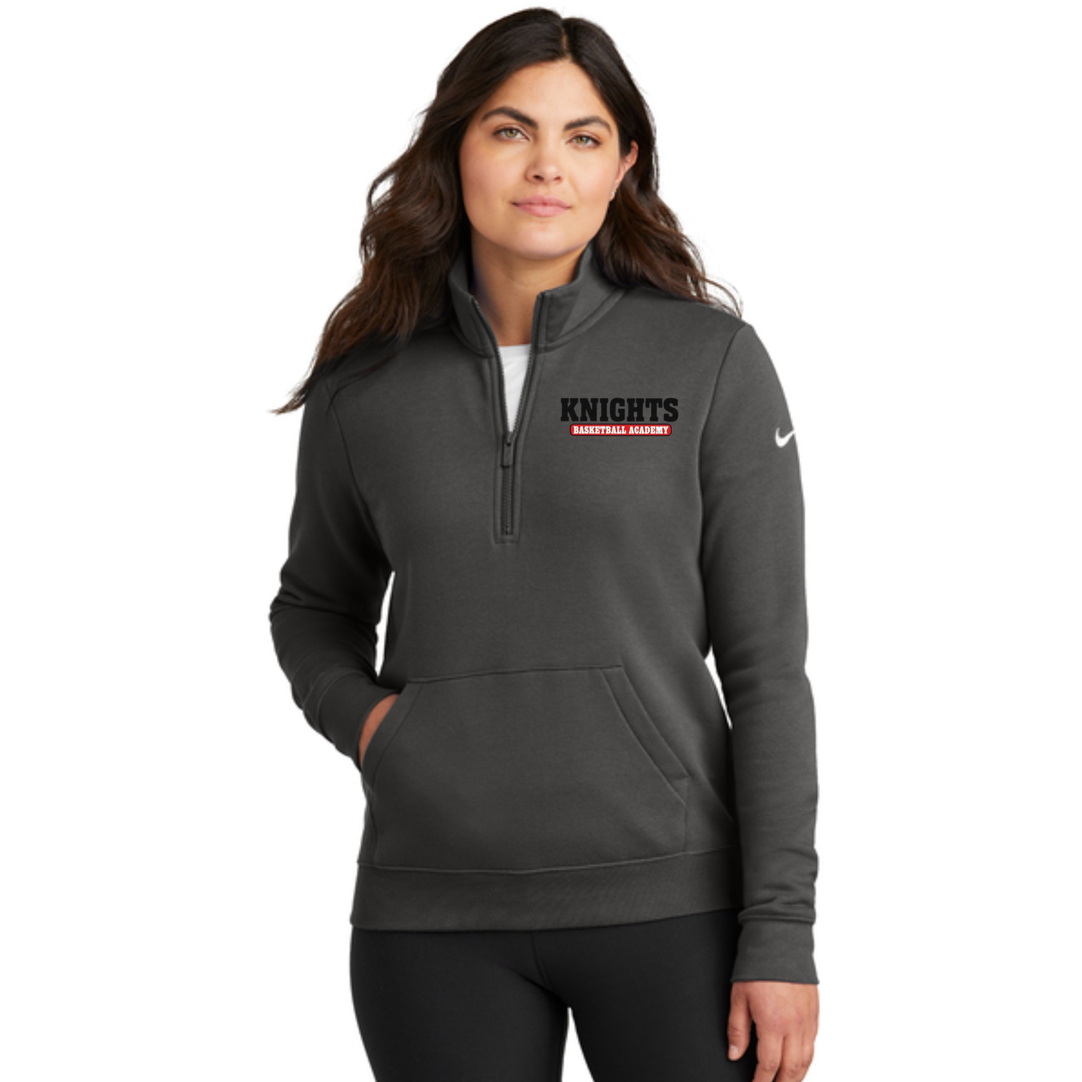 Nike Women's Club Fleece Sleeve Swoosh 1/2-Zip